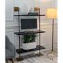 1_Port 68 Arnold 36" Wide Semi-Gloss Black 3-Tier Shelf