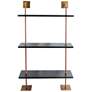 5_Port 68 Arnold 36" Wide Semi-Gloss Black 3-Tier Shelf more views