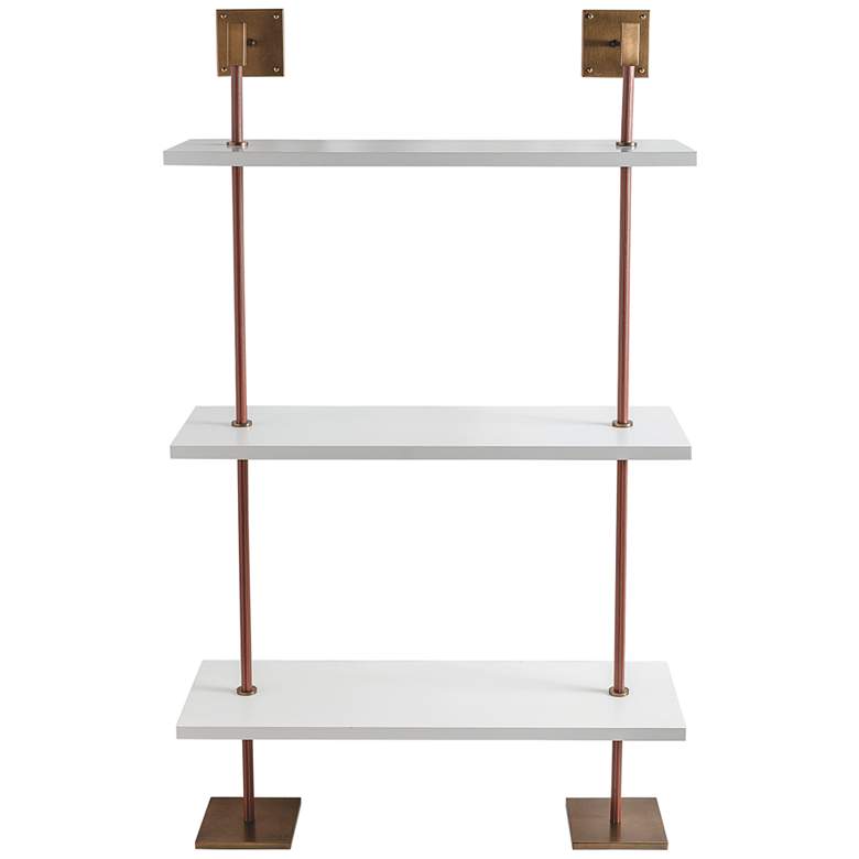 Image 4 Port 68 Arnold 36" Wide Semi-Gloss White 3-Tier Shelf more views