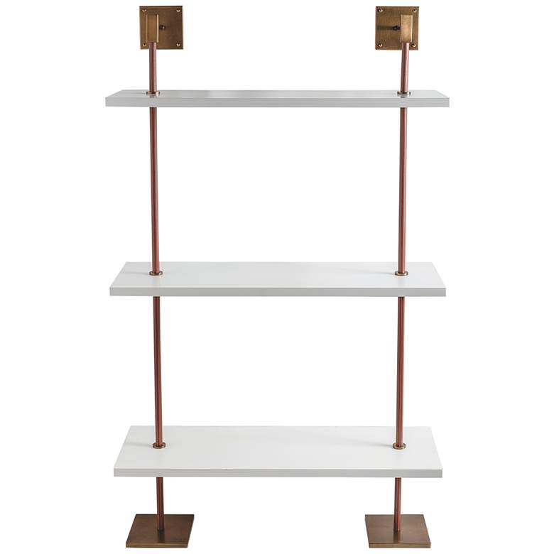 Image 4 Port 68 Arnold 36 inch Wide Semi-Gloss White 3-Tier Shelf more views