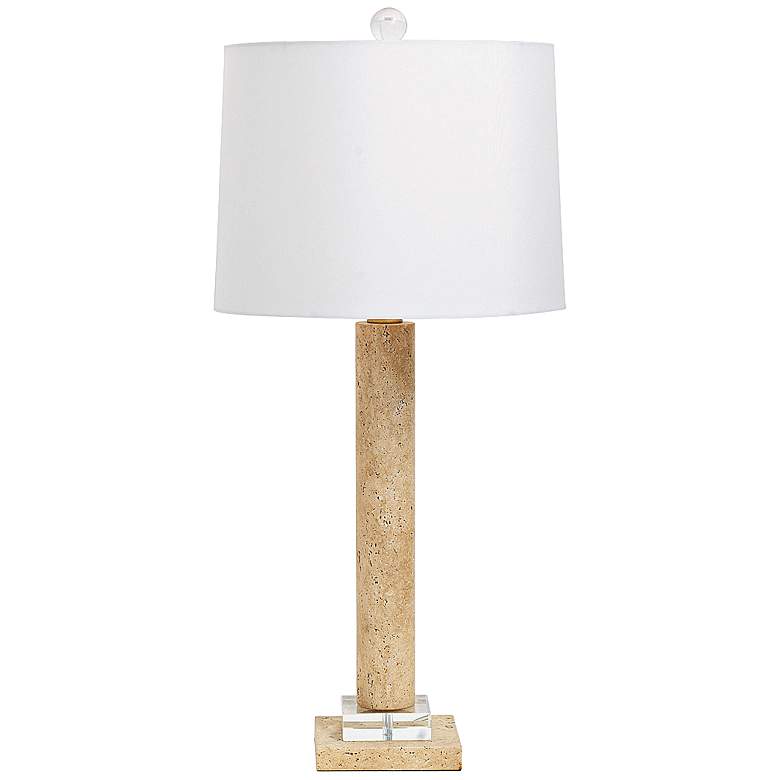 Image 1 Port 68 Athens Natural Marble Column Table Lamp
