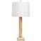 Port 68 Athens Natural Marble Column Table Lamp