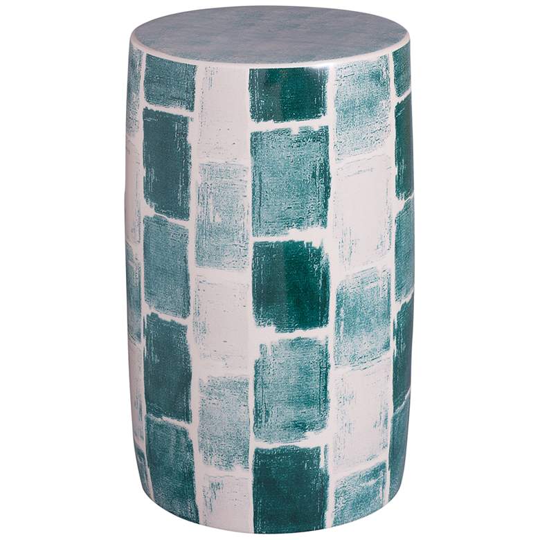 Image 1 Port 68 Azula Celadon Ceramic Tile Garden Stool