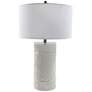 1_Port 68 Bamboo Glossy Cream Porcelain Cylinder Table Lamp