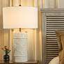 5_Port 68 Bamboo Glossy Cream Porcelain Cylinder Table Lamp more views
