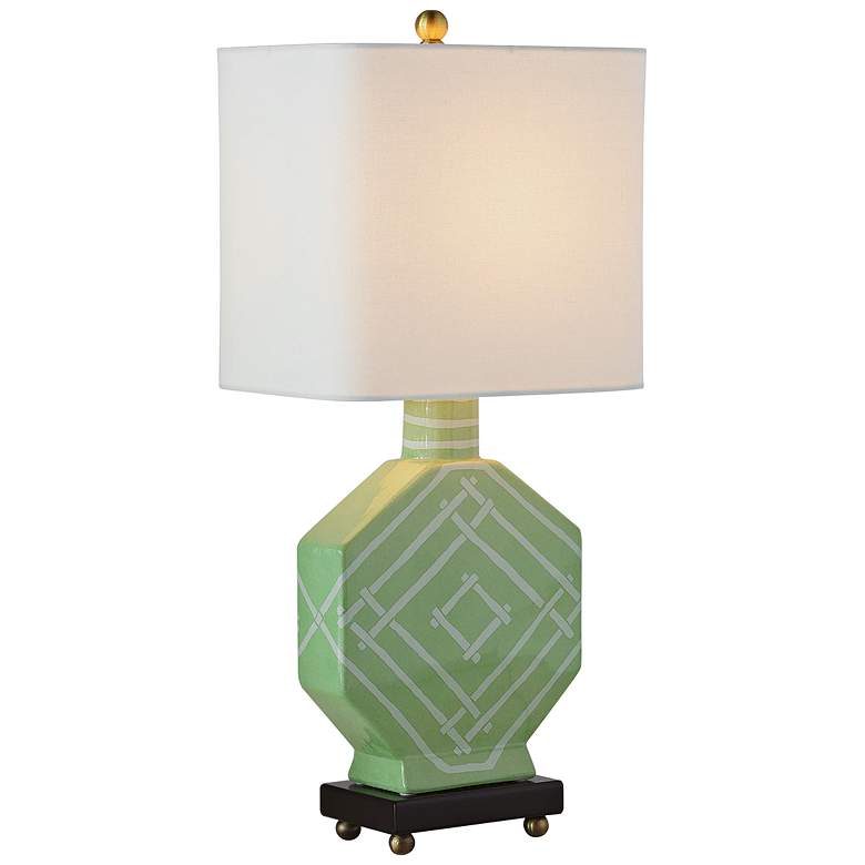 Image 2 Port 68 Bamboozled Palm Octagon Porcelain Table Lamp more views