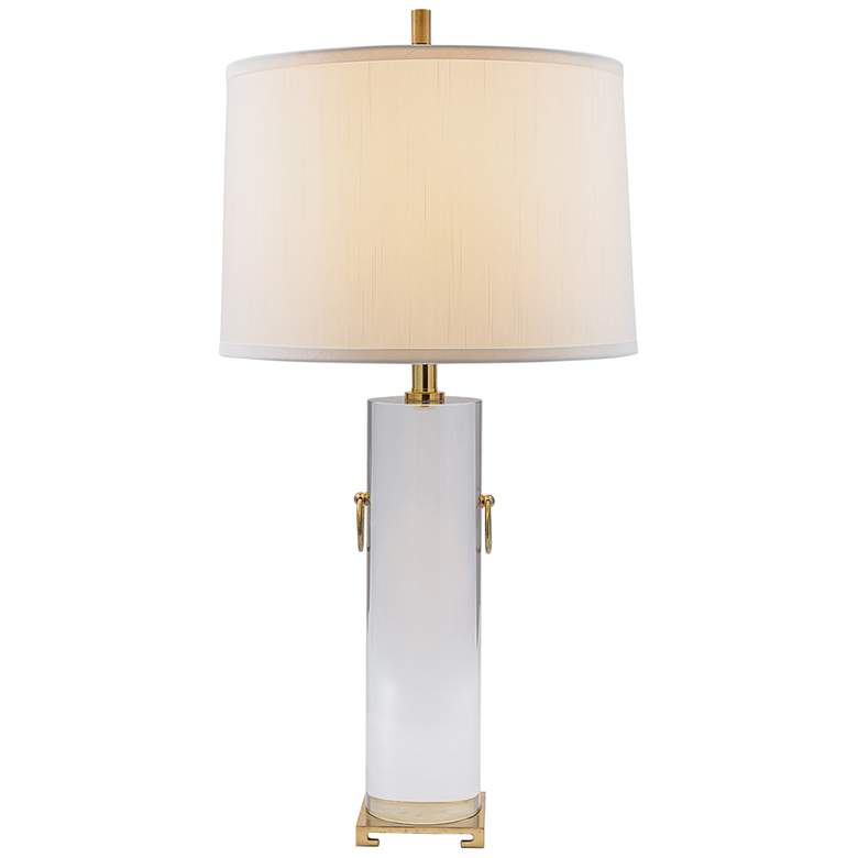 Image 2 Port 68 Beverly Clear Lucite Cylinder Table Lamp