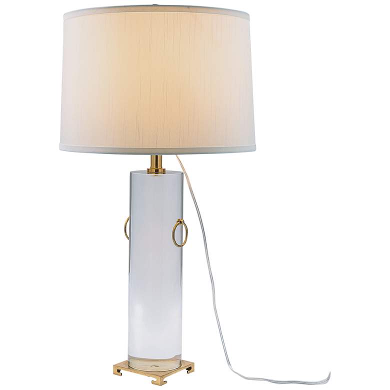 Image 5 Port 68 Beverly Clear Lucite Cylinder Table Lamp more views