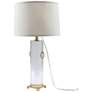 6_Port 68 Beverly Clear Lucite Cylinder Table Lamp more views