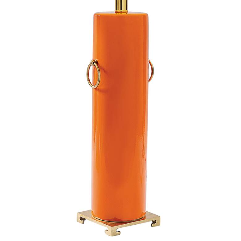 Image 3 Port 68 Beverly Glossy Orange Porcelain Cylinder Table Lamp more views