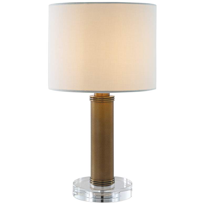 Image 4 Port 68 Billy 16" High Aged Brass Metal Mini Table Lamp more views