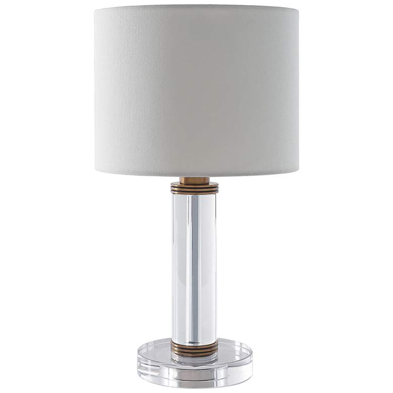 Image 1 Port 68 Billy 16" High Crystal Aged Brass Mini Table Lamp