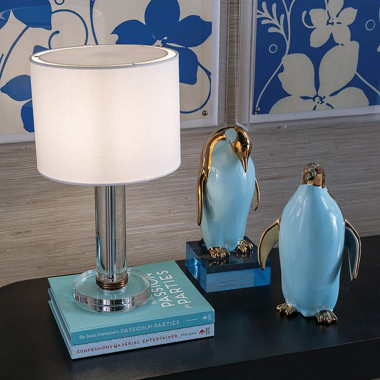 Image 5 Port 68 Billy 16" High Crystal Aged Brass Mini Table Lamp more views