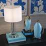 5_Port 68 Billy 16" High Crystal Aged Brass Mini Table Lamp more views