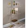 7_Port 68 Billy 16" High Crystal Aged Brass Mini Table Lamp more views