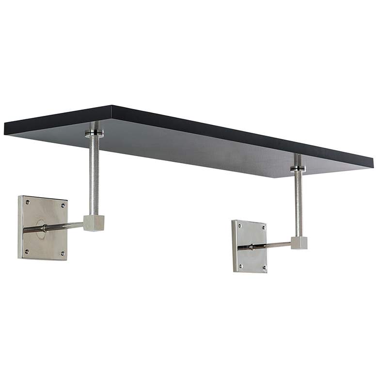 Image 2 Port 68 Billy 36" Wide Black and Polished Nickel Wall Shelf