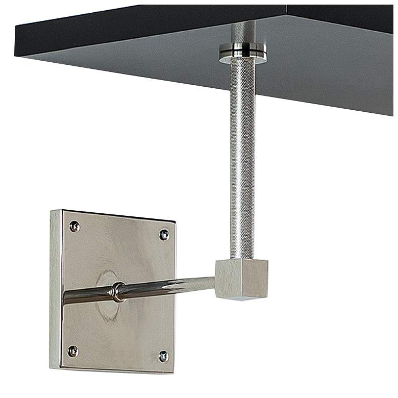 Image 3 Port 68 Billy 36" Wide Black and Polished Nickel Wall Shelf more views