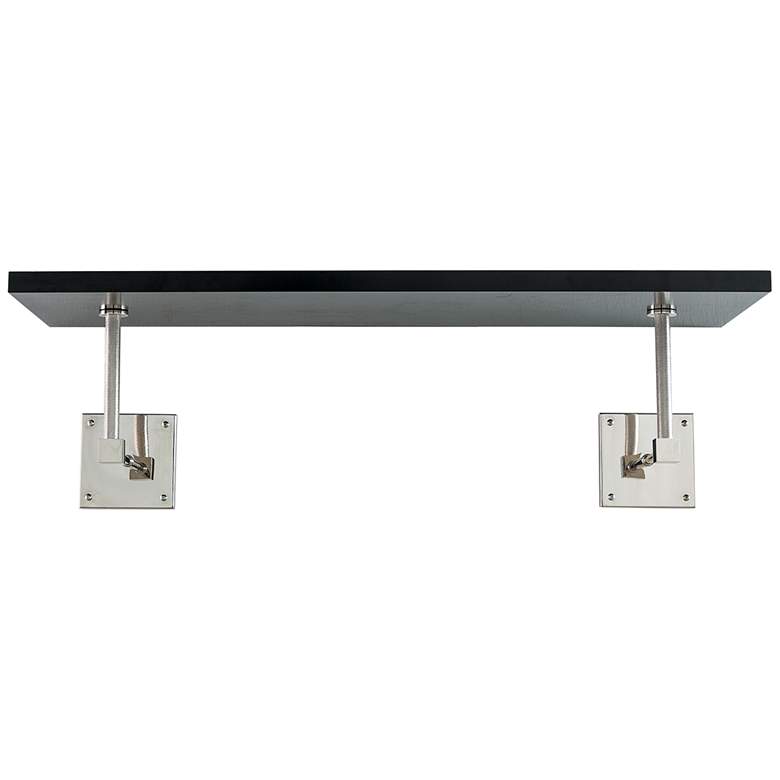 Image 4 Port 68 Billy 36" Wide Black and Polished Nickel Wall Shelf more views