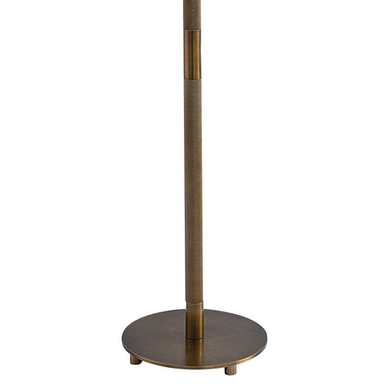 Image 3 Port 68 Billy 64" Antiqued Aged Brass Knurled Metal Floor Lamp more views