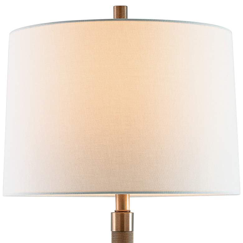 Image 3 Port 68 Billy Aged Brass Knurled Metal Table Lamp more views