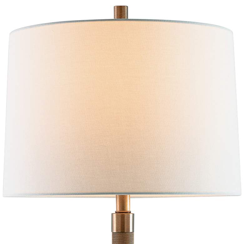 Image 3 Port 68 Billy Aged Brass Knurled Metal Table Lamp more views
