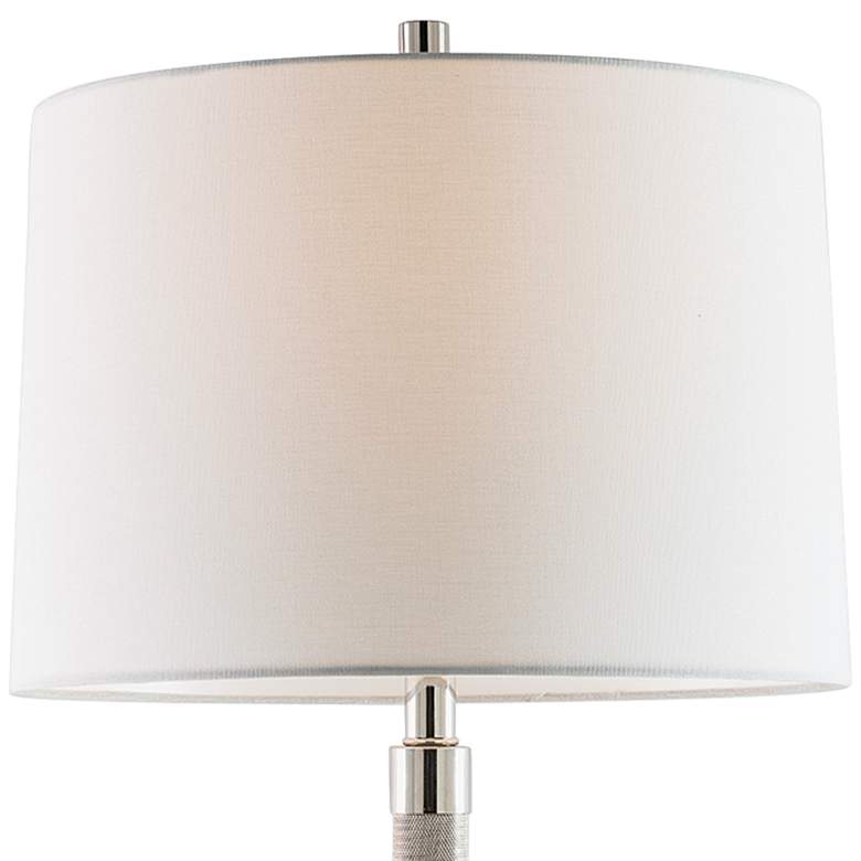 Image 3 Port 68 Billy Polished Nickel Knurled Metal Table Lamp more views