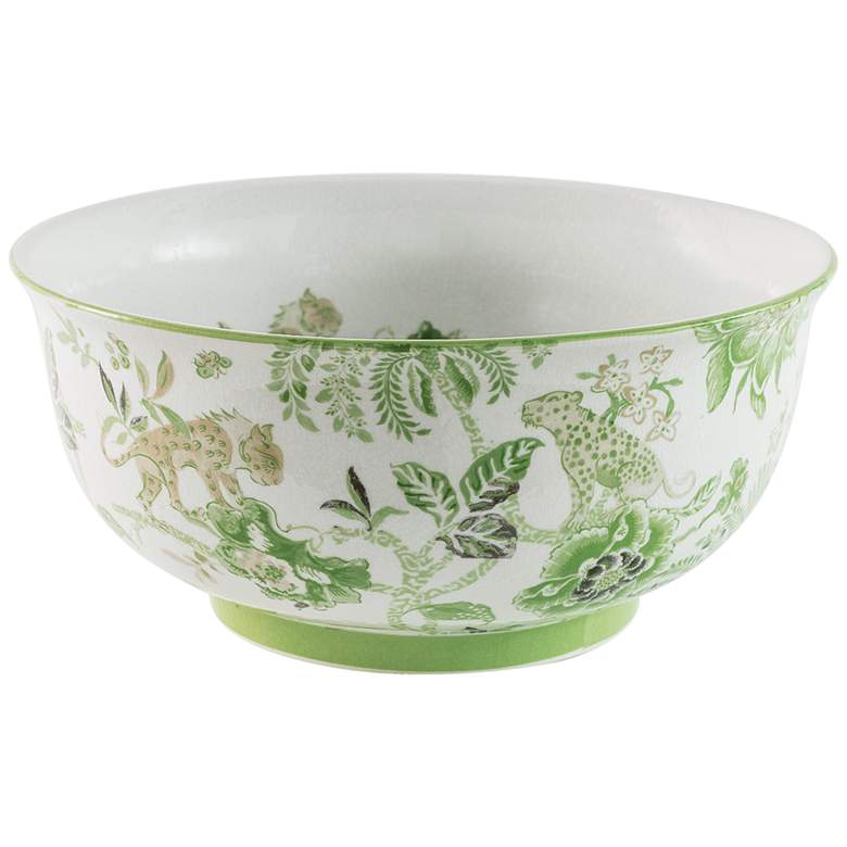 Image 2 Port 68 Braganza Green Animals and Florals Decorative Basin