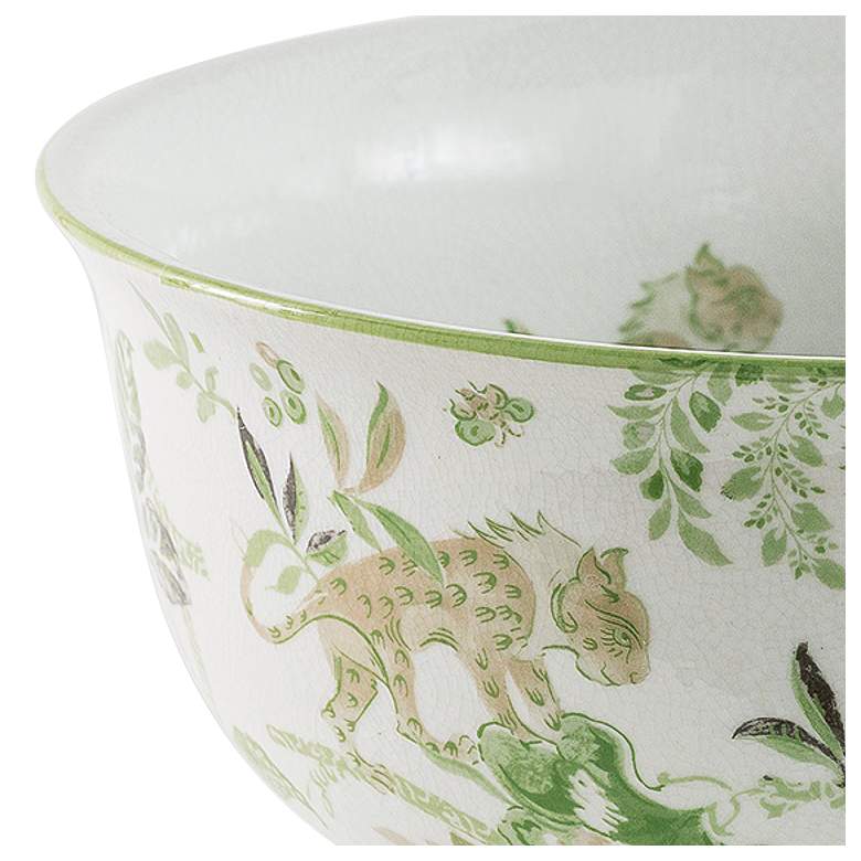 Image 3 Port 68 Braganza Green Animals and Florals Decorative Basin more views