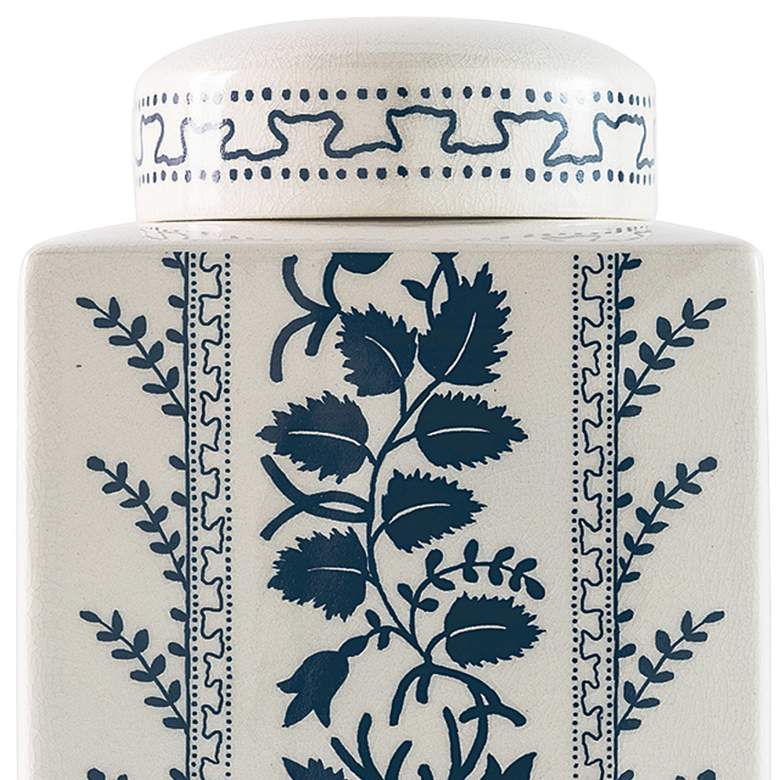 Image 2 Port 68 Breckenridge Glossy Blue Floral Tea Caddy more views