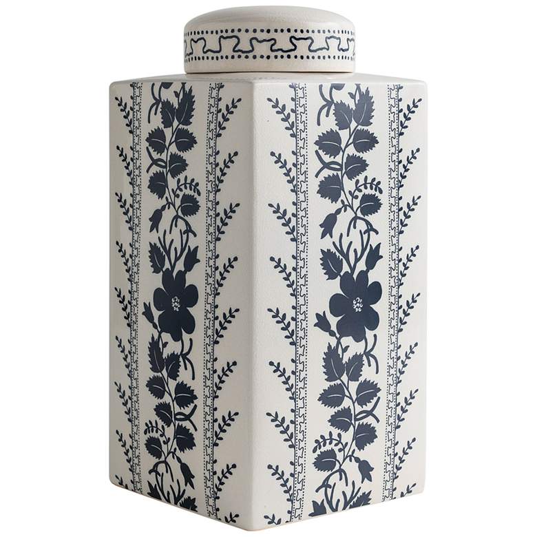 Image 3 Port 68 Breckenridge Glossy Blue Floral Tea Caddy more views