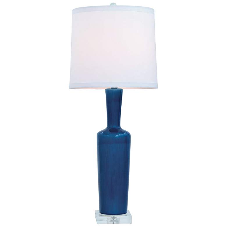 Image 1 Port 68 Brentwood 35" High Navy Blue Porcelain Table Lamp