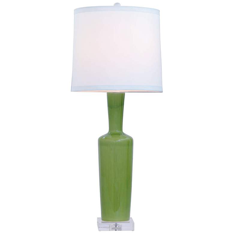 Image 1 Port 68 Brentwood Apple Green Porcelain Table Lamp