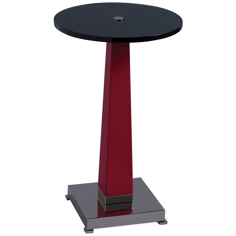 Image 1 Port 68 Cairo 14" Wide Polished Nickel Small Accent Table