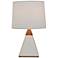 Port 68 Cairo 16" High White Pearl Pyramid Accent Table Lamp