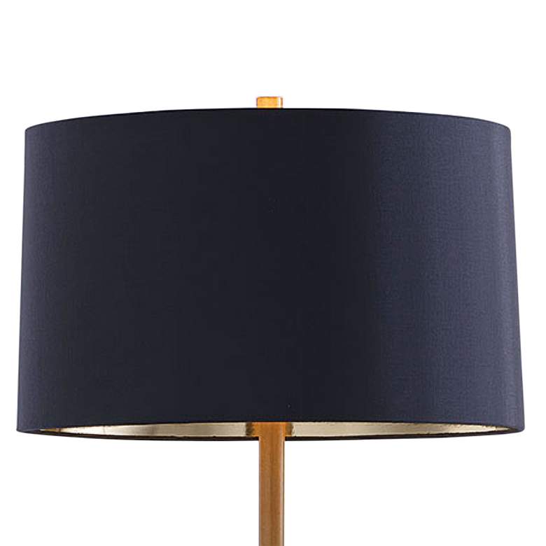 Image 3 Port 68 Cairo 560 inch Gray and Aged Brass Tray Table Floor Lamp more views