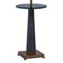 Port 68 Cairo 560" Gray and Aged Brass Tray Table Floor Lamp