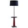 Port 68 Cairo 60" Red and Nickel Floor Lamp with Tray Table