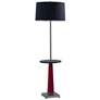 2_Port 68 Cairo 60" Red and Nickel Floor Lamp with Tray Table