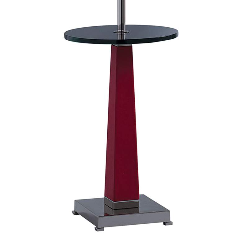 Image 4 Port 68 Cairo 60 inch Red and Nickel Floor Lamp with Tray Table more views