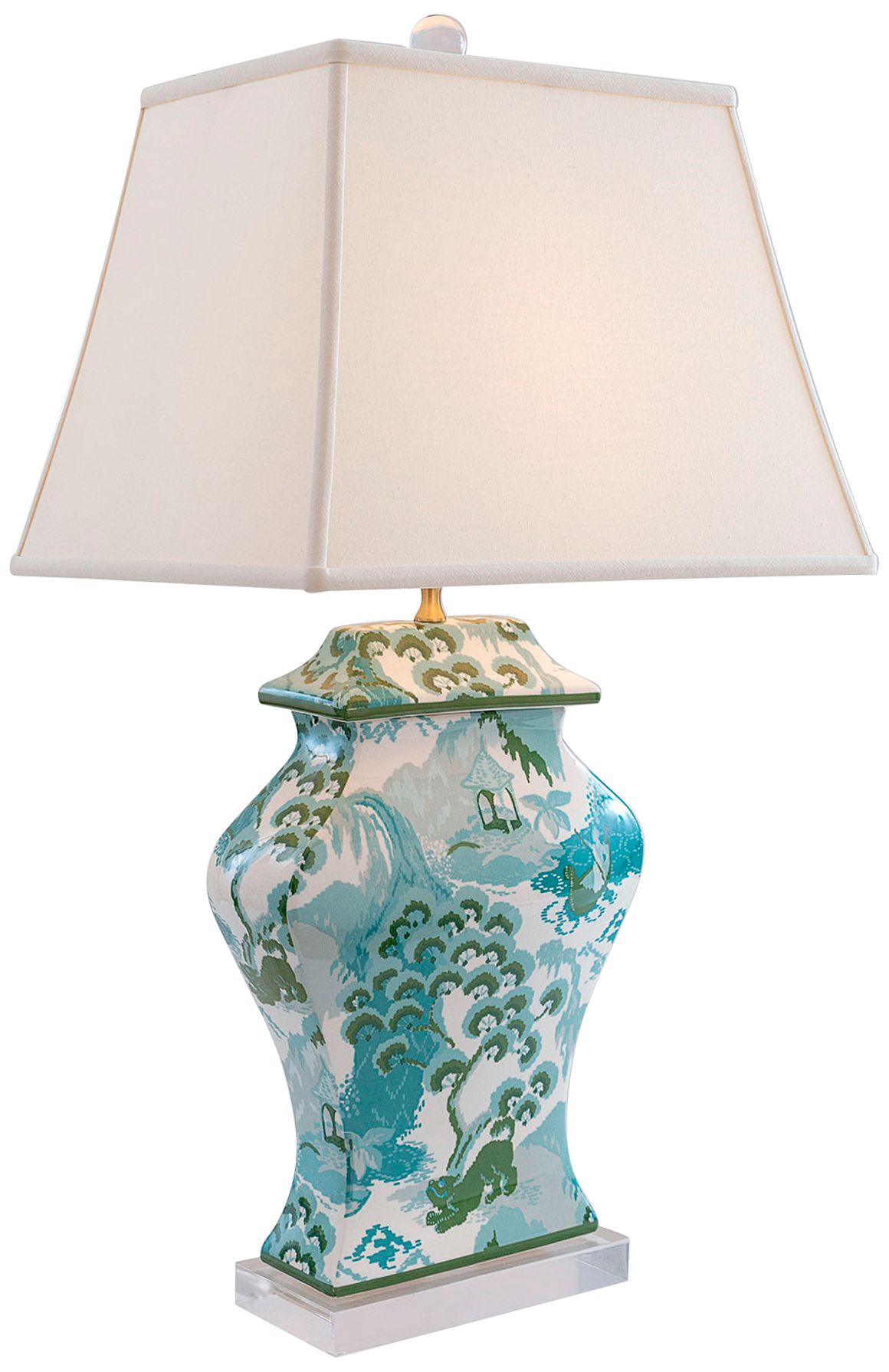 Port 68 Canton Celadon and Blue Porcelain Table Lamp 029G3 Lamps Plus