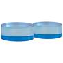 Port 68 Capagna 5" Wide Blue Lucite Round Stands Set of 2