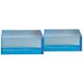 Port 68 Capagna 5" Wide Blue Lucite Square Stands Set of 2