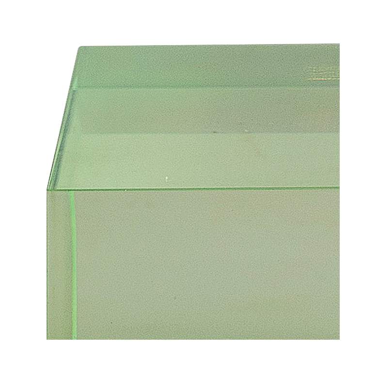 Image 2 Port 68 Capagna 5 inch Wide Green Lucite Square Stands Set of 2 more views
