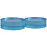 Port 68 Capagna 6" Wide Blue Lucite Round Stands Set of 2