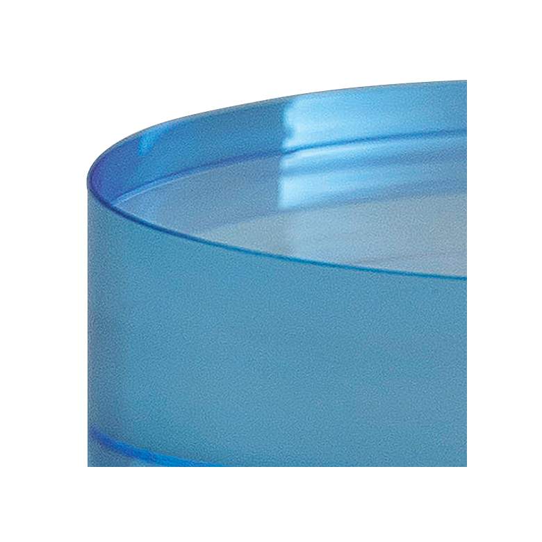 Image 2 Port 68 Capagna 6" Wide Blue Lucite Round Stands Set of 2 more views