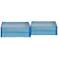 Port 68 Capagna 6" Wide Blue Lucite Square Stands Set of 2