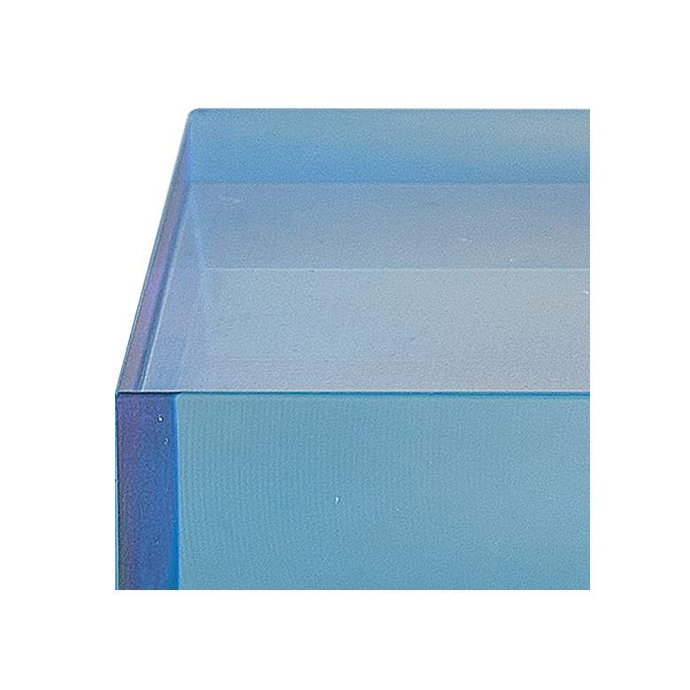 Image 2 Port 68 Capagna 6 inch Wide Blue Lucite Square Stands Set of 2 more views