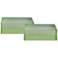 Port 68 Capagna 6" Wide Green Lucite Square Stands Set of 2