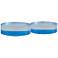Port 68 Capagna 7" Wide Blue Lucite Round Stands Set of 2
