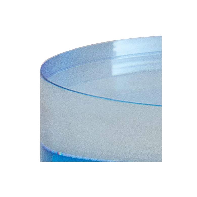Image 2 Port 68 Capagna 7 inch Wide Blue Lucite Round Stands Set of 2 more views